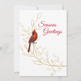 Tarjeta plana de Navidad del cardenal de Navidad