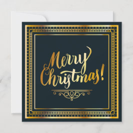 Tarjeta plana de Navidad elegante con foto persona