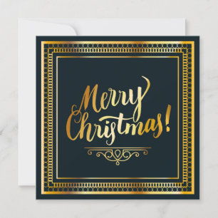 Tarjeta plana de Navidad elegante con foto persona
