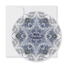 Tarjeta plana de Navidad Kaleidoscope Snowflake Me