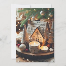 Tarjeta plana de Navidad Nordic Noel