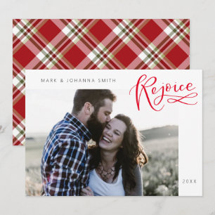 Tarjeta plana de Navidad religiosa para alegrarse