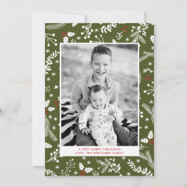 Tarjeta plana de Navidad y festivos de Berets Verd