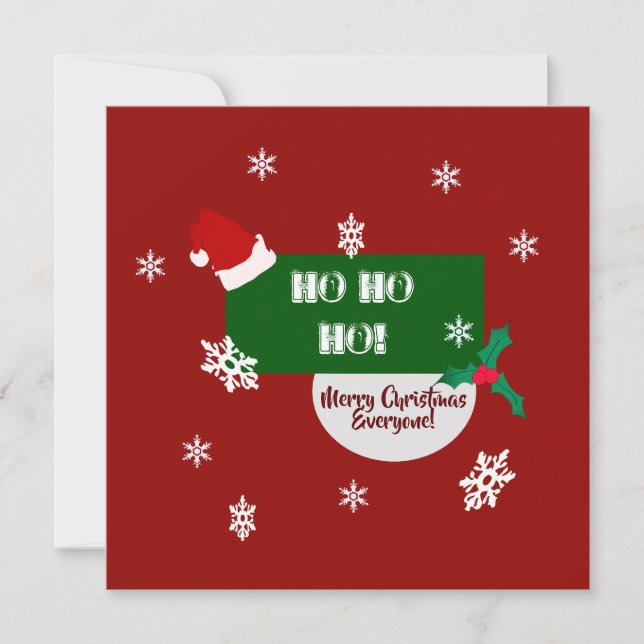 tarjeta plana de navidades (Anverso)