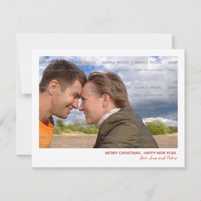 Tarjeta plana de navidades (Anverso)