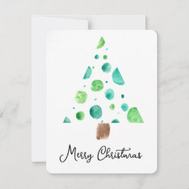 Tarjeta plana de Navidades de árbol de puntos