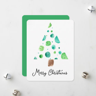 Tarjeta plana de Navidades de árbol de puntos