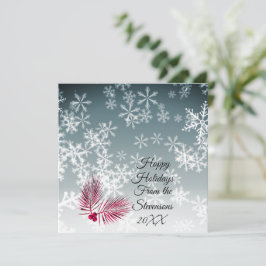 Tarjeta plana de Navidades de copo de nieve person
