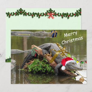 Tarjeta plana de Navidades de ligador estadouniden
