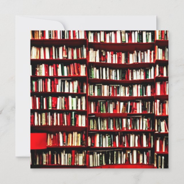 Tarjeta plana de Navidades de Lover del libro (Anverso)