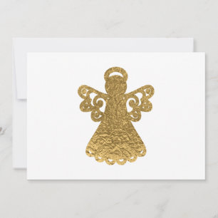 Tarjeta plana de Navidades de Relieve metalizado d