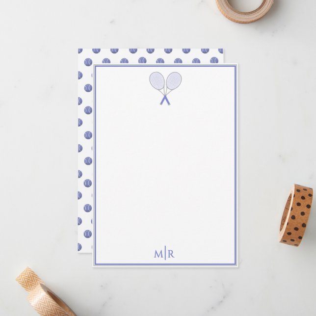 Tarjeta plana de nota con monograma de letra de te (Anverso/Reverso In Situ)