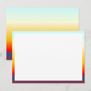 Tarjeta plana de nota de color ombre brillante