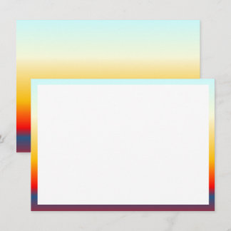 Tarjeta plana de nota de color ombre brillante