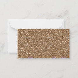 Tarjeta plana de nota de damasco de oro