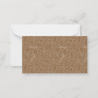 Tarjeta plana de nota de damasco de oro