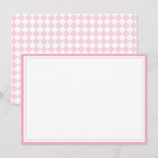Tarjeta plana de nota de diseño clásico rosa claro
