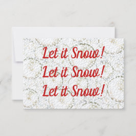 Tarjeta plana de nota de nieve de Navidad