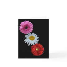 Tarjeta plana de nota floral mixta colorida