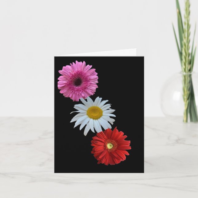 Tarjeta plana de nota floral mixta colorida (Anverso)