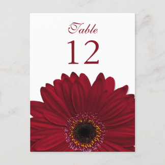 Tarjeta plana de número de tabla de daisy de la Ge