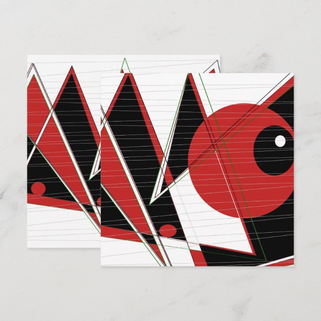 Tarjeta plana de observación roja (Anverso / Reverso)