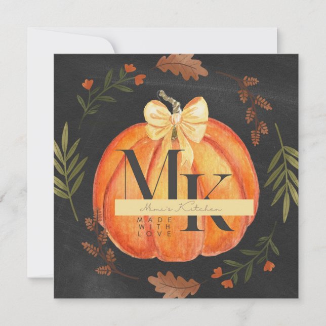 Tarjeta plana de otoño (Anverso)