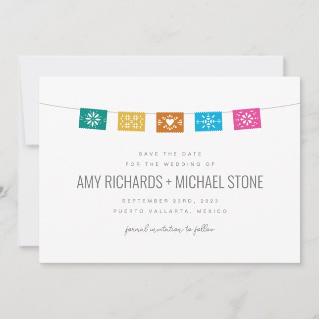 Tarjeta plana de papel colorida (Anverso)