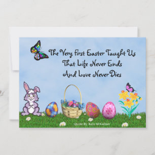 Tarjeta plana de Pascua divertida y amorosa