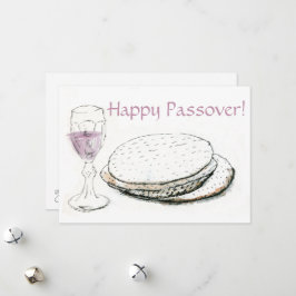 Tarjeta plana de Pascua Pesach de Saludo en Inglés