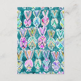 Tarjeta plana de patrón tribal de color piña