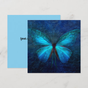 Tarjeta plana de Personalizado de mariposa azul mí