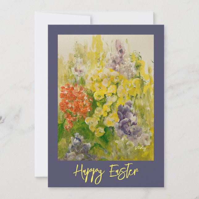 Tarjeta plana de primavera de reflexión (Anverso)