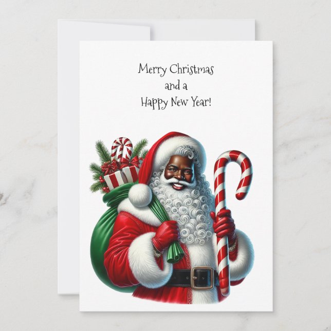 Tarjeta plana de regalo negra y bolso de regalo pe (Anverso)