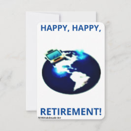 Tarjeta plana de retiro feliz de 3,5" x 5"