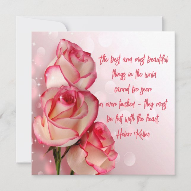 Tarjeta plana de rosas de dos tonos elegantes (Anverso)
