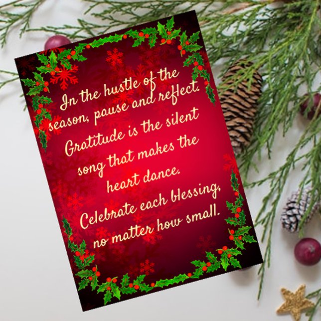 Tarjeta plana de saludo de los Navidades Mistletoe (Subido por el creador)