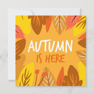 Tarjeta plana de saludo de otoño