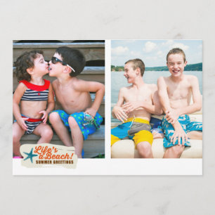 Tarjeta Plana de saludos de verano