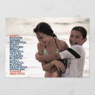 Tarjeta Plana de saludos de verano