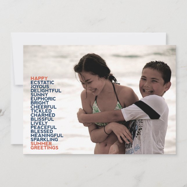 Tarjeta Plana de saludos de verano (Anverso)