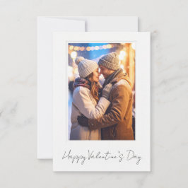 Tarjeta plana de San Valentín limpia y simple Feli