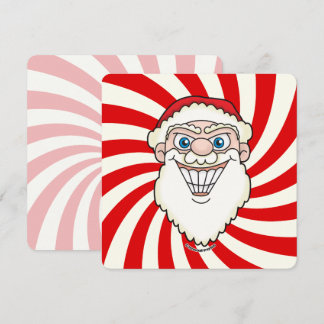 Tarjeta plana de Santa Claus con explosión de estr