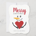 Tarjeta plana de Snowman Christmas<br><div class="desc">Tarjeta plana de Snowman Christmas - Diseño creado por Colorful Designs Inc. Copyright 2008-2017. Se puede modificar todo el texto.</div>