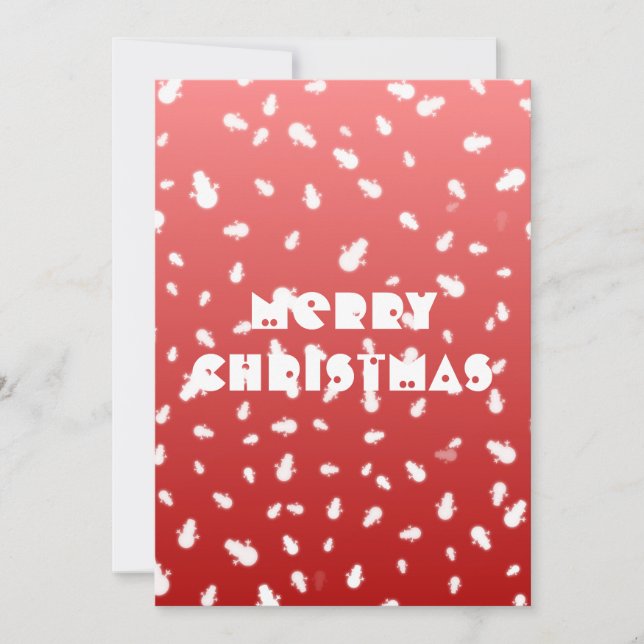 Tarjeta plana de Snowman para navidades (Anverso)