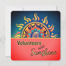 Tarjeta plana de sol voluntario