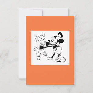 Tarjeta plana de tamaño mediano Steamboat Willie