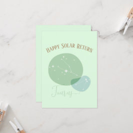 Tarjeta plana de Tauro de Cumpleaños Zodiac