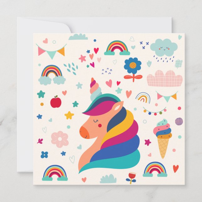 Tarjeta plana de vacaciones (Anverso)