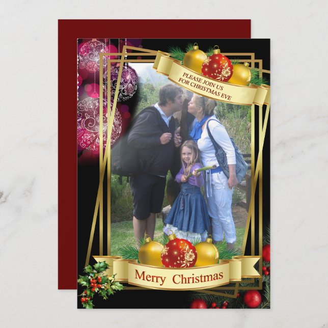 Tarjeta plana de vacaciones (Anverso / Reverso)